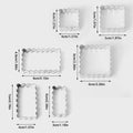 Stainless Steel Cookie Cutter Set, Square and Rectangle
