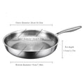 Titanium-Coated Stainless Steel Frying Pan, 22 to 30cm, Gas and Induction
