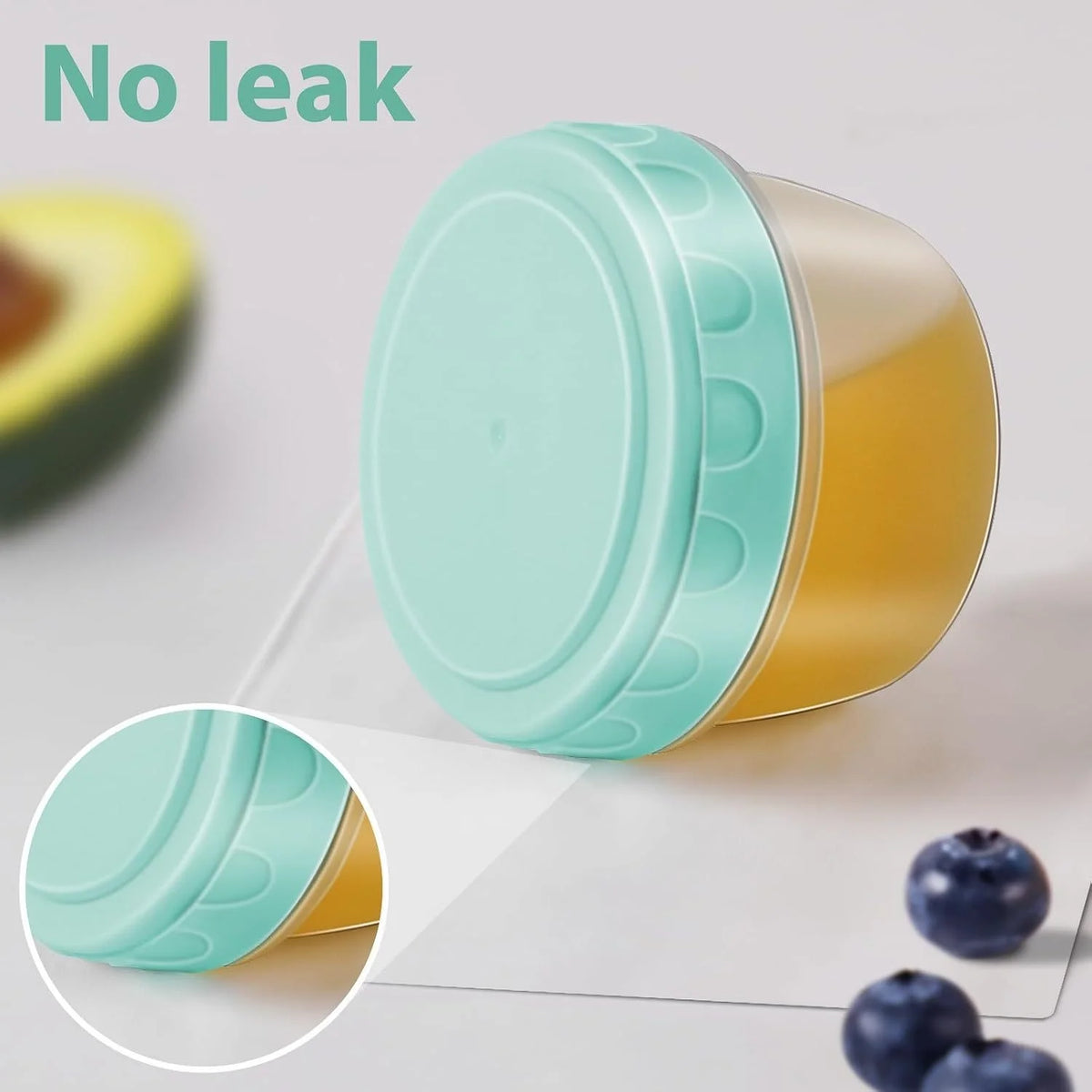 Mini Sauce Containers with Lids, 2.7oz, 1 to 6 Pack