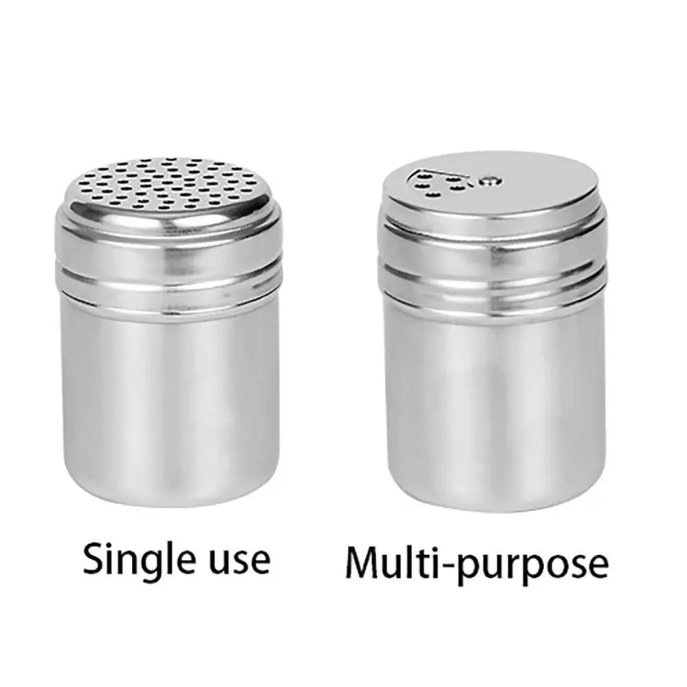 Stainless Steel Seasoning Shaker with Rotating Lid