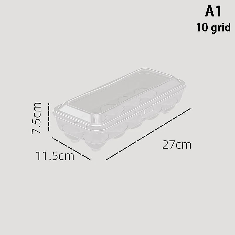 Stackable Egg Storage Box for Fridge, 10 or 15 Eggs