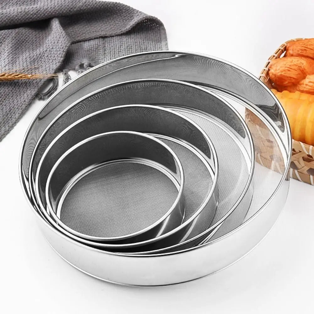 Stainless Steel Flour Sieve, Ultra-Fine 60 Mesh, 15 to 30cm