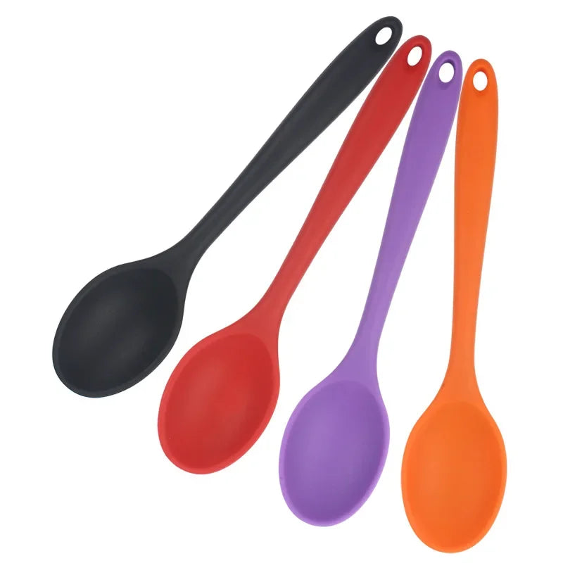 Silicone Mixing and Serving Spoons, Set of 3