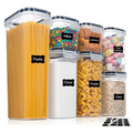 7-Piece Airtight Food Storage Container Set with Labels and Pen
