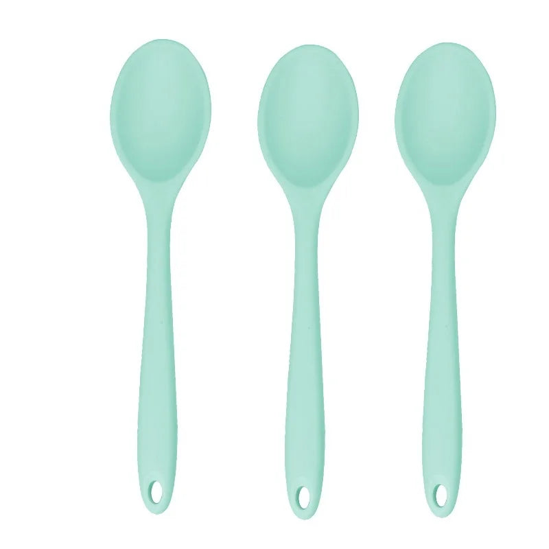 Silicone Mixing and Serving Spoons, Set of 3
