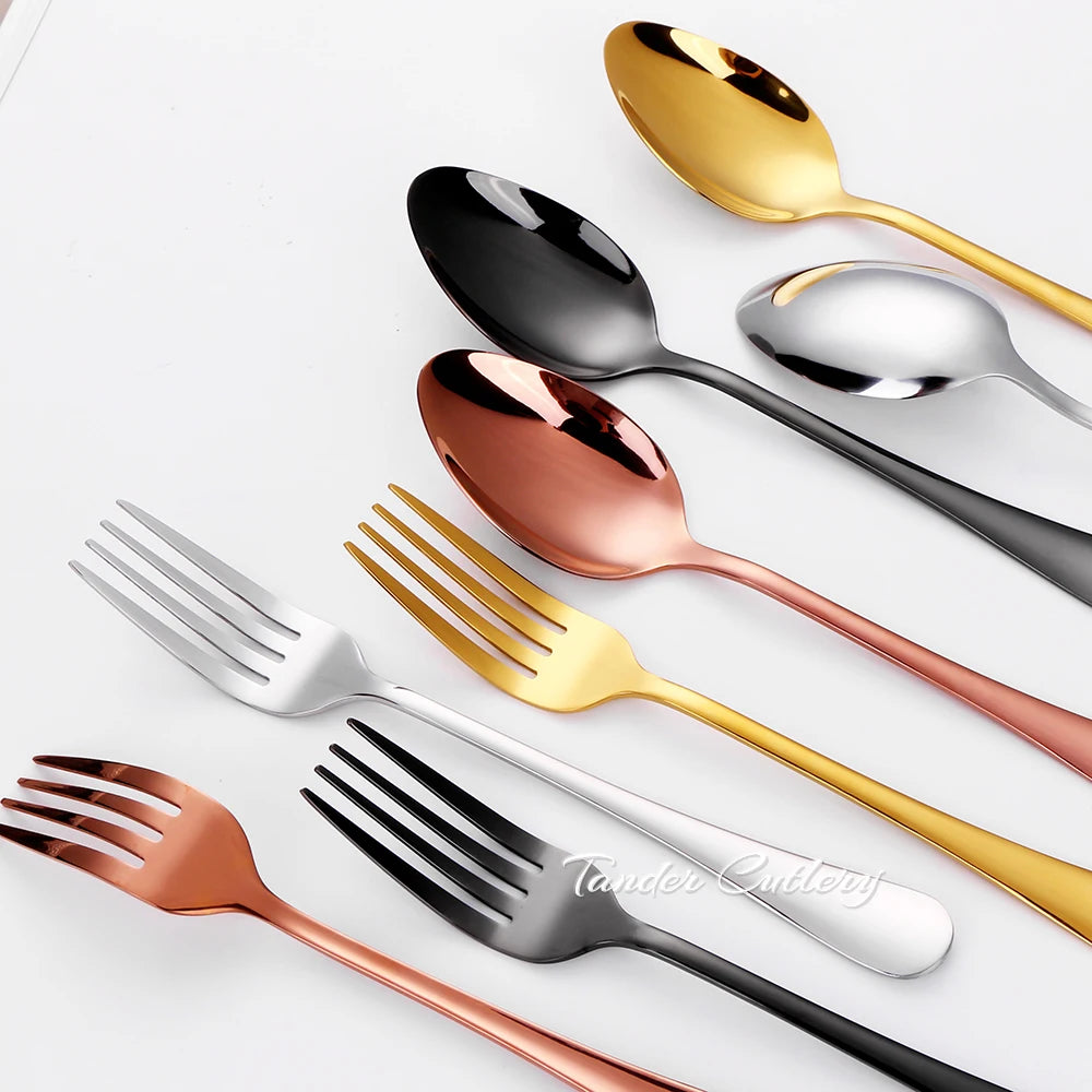 Stainless Steel Coffee and Dessert Spoons, 1 to 3 Pack, 4 Colours