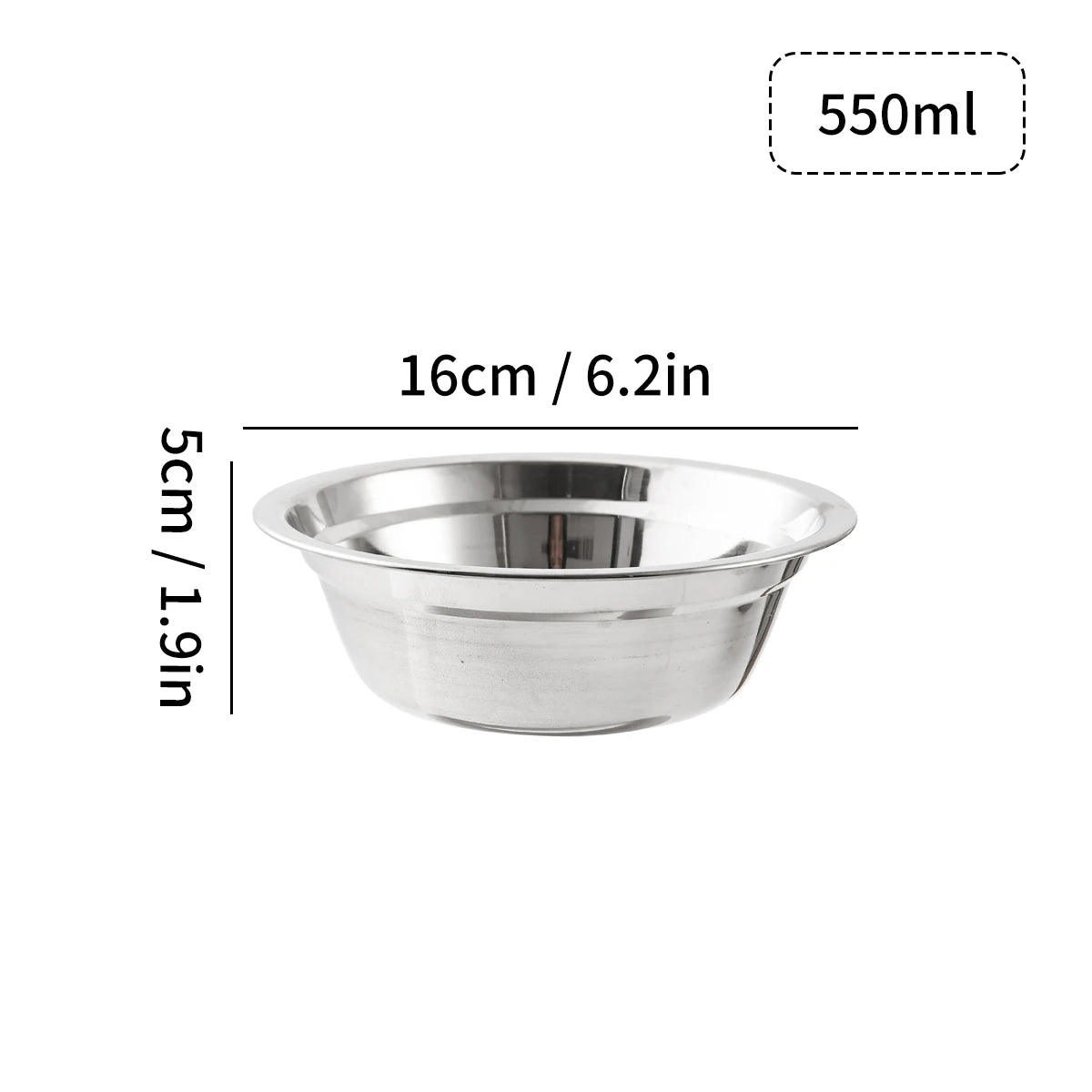 304 Stainless Steel Mixing Bowl, 14 to 26cm