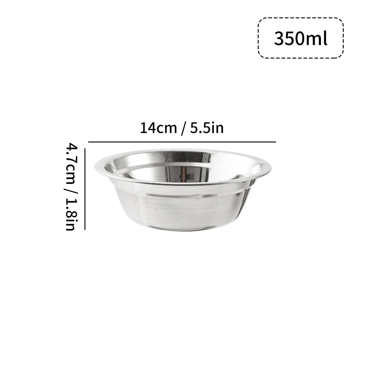 304 Stainless Steel Mixing Bowl, 14 to 26cm