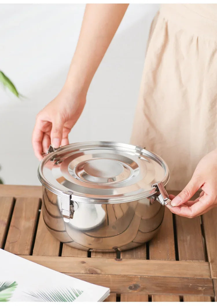 304 Stainless Steel Leak-Proof Lunch Box, Bento Box for Picnic and Work, 350 ml to 3000 ml