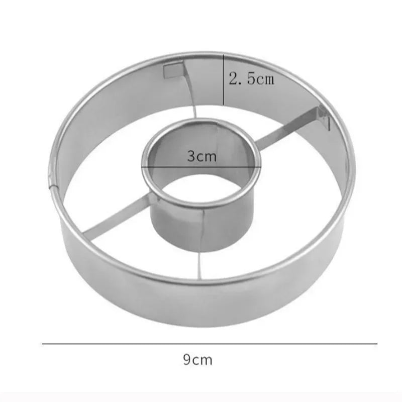 DIY Stainless Steel Donut Mold Cake Decorating Baking Tools Desserts Bread Cutter Maker Kitchen Home Baking Supplies