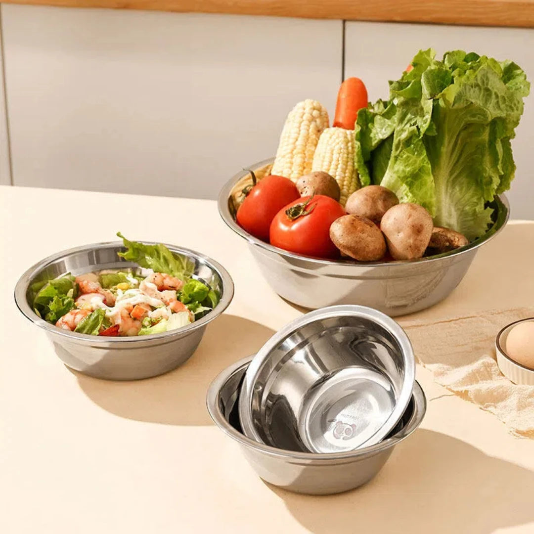 304 Stainless Steel Mixing Bowl, 14 to 26cm