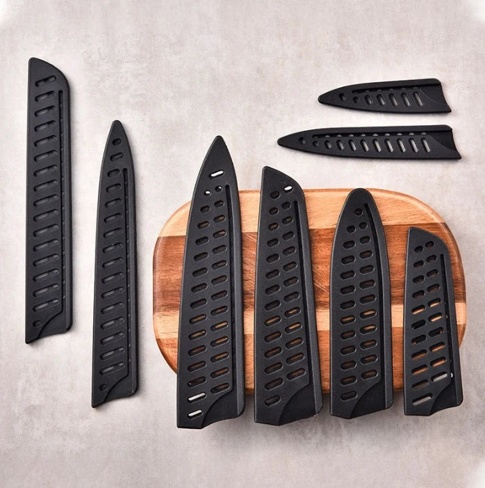 Kitchen Knife Sheath Black Plastic Knife Covers Knife Blade Protector Cover Guards Case Kitchen Accessories кухонні аксесуари