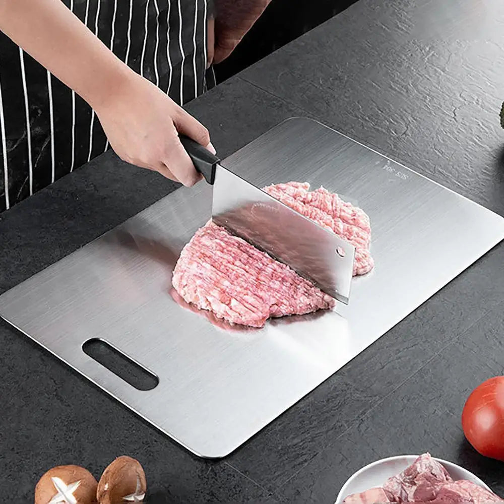 Stainless Steel Chopping Board, Double Sided, 5 Sizes