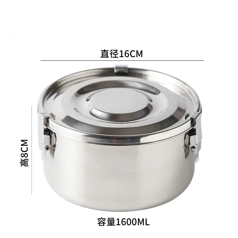 304 Stainless Steel Leak-Proof Lunch Box, Bento Box for Picnic and Work, 350 ml to 3000 ml