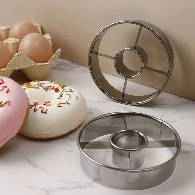 DIY Stainless Steel Donut Mold Cake Decorating Baking Tools Desserts Bread Cutter Maker Kitchen Home Baking Supplies