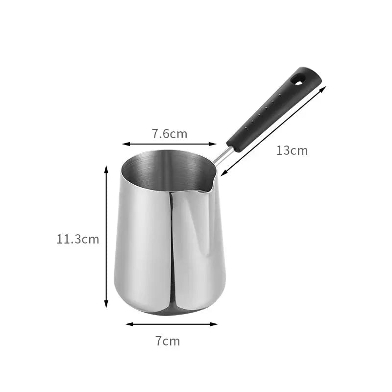 Stainless Steel Turkish Coffee Pot with Long Handle, 350 or 600ml