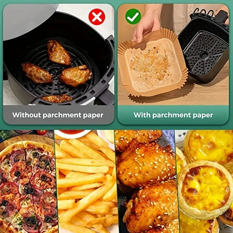 Disposable Air Fryer Paper Liners, 50 to 200 Pack