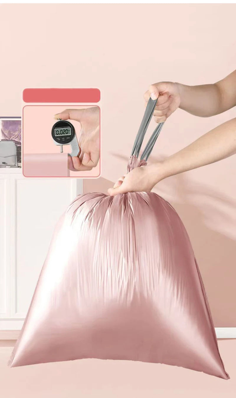 Drawstring Kitchen Bin Bags, 4 Gallon, Thick, 15 to 120 Bags