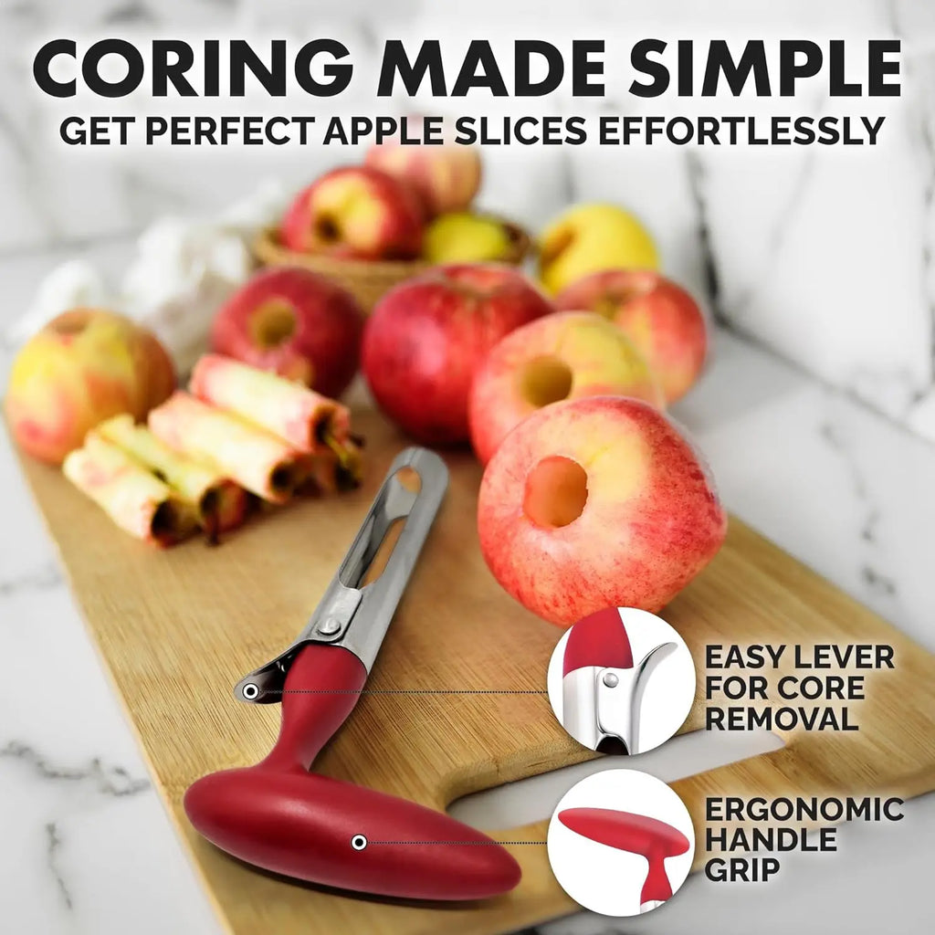 1PC Premium Stainless Steel Kitchen  Apple Corer Tool Ultra Sharp Easy to Use & Clean Durable Fruit Corer Remover