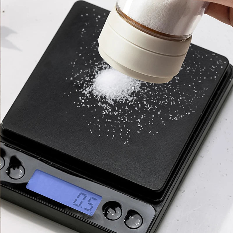Salt Dispenser No Need Press Salt Tank Glass Sugar Bottle Shaker Canister Kitchen Seasoning Box Moisture-proof Salt Container