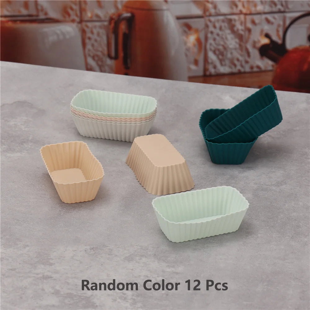 Silicone Muffin and Cupcake Moulds, 12 Pack