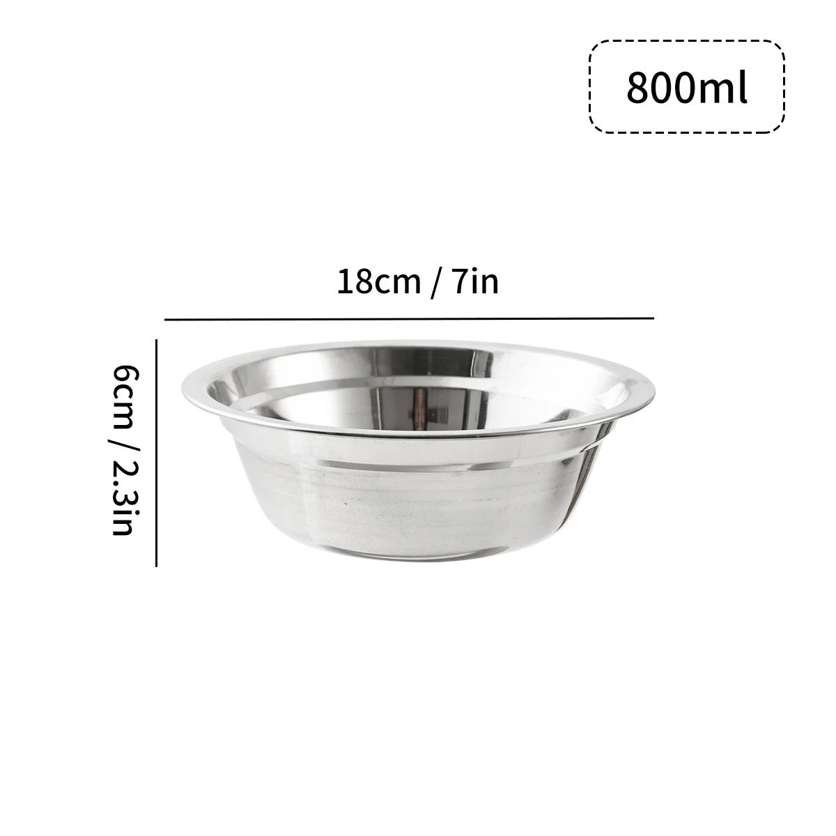 304 Stainless Steel Mixing Bowl, 14 to 26cm