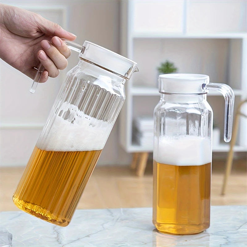 1.1 L Transparent Plastic Water Jug with Lid, for Juice, Tea, Milk and Parties
