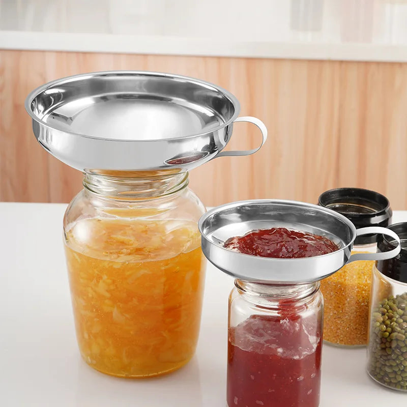 Stainless Steel Wide Mouth Funnel for Jars and Canning, Small or Big