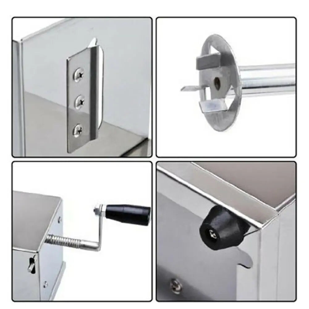 Stainless Steel Hand-Cranked Spiral Potato Cutter, Chip Maker and Apple Slicer