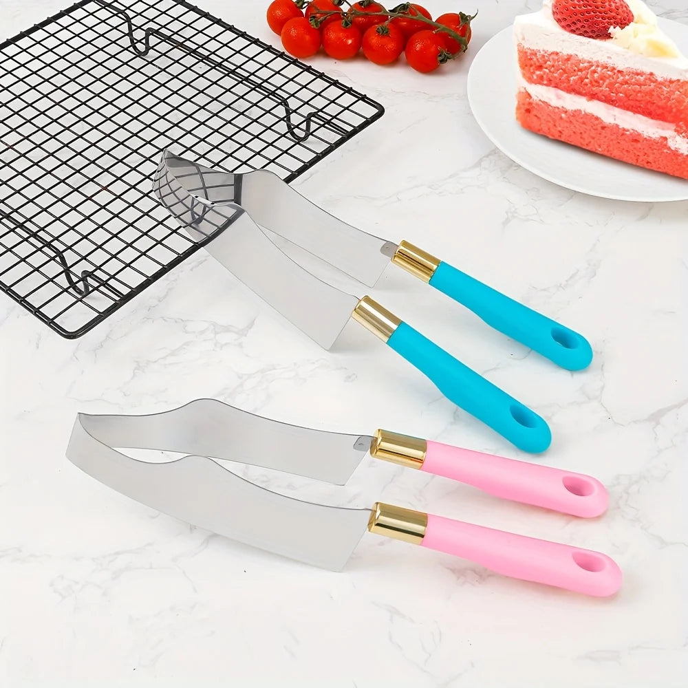 1pc Stainless Steel Cake Slicer & Triangle Cutter Tool - for Home Baking, Bakeries, Professional Pastry Chefs -Baking Tools