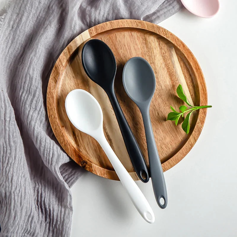 Silicone Mixing and Serving Spoons, Set of 3