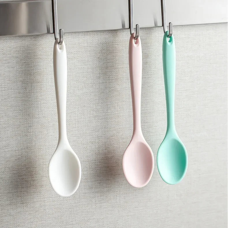 Silicone Mixing and Serving Spoons, Set of 3