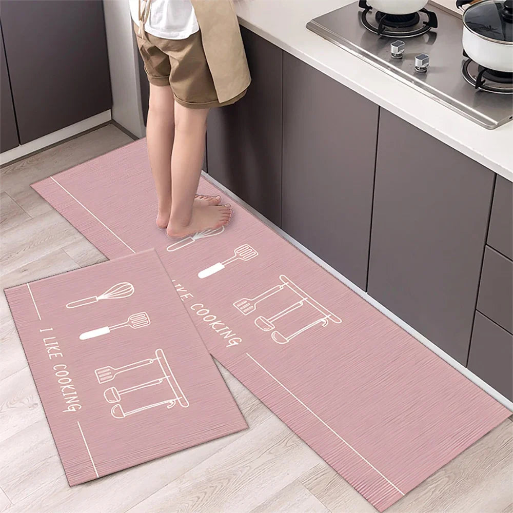Soft Washable Kitchen Floor Mat and Runner, Anti-Slip, 40 to 160cm