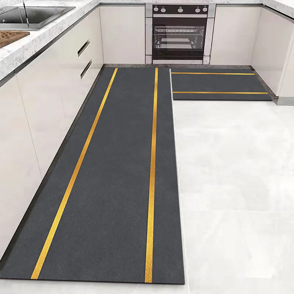Soft Washable Kitchen Floor Mat and Runner, Anti-Slip, 40 to 160cm