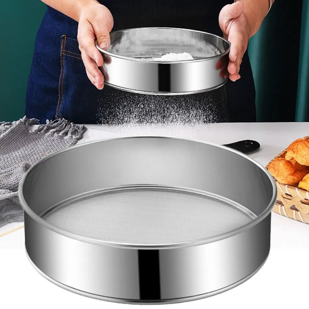 Stainless Steel Flour Sieve, Ultra-Fine 60 Mesh, 15 to 30cm