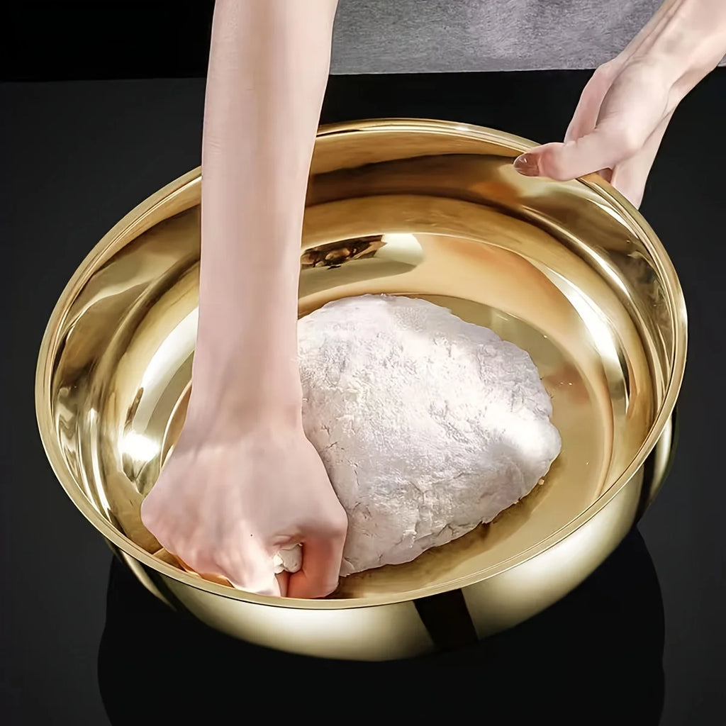 Gold Stainless Steel Mixing Bowl, 316 Grade