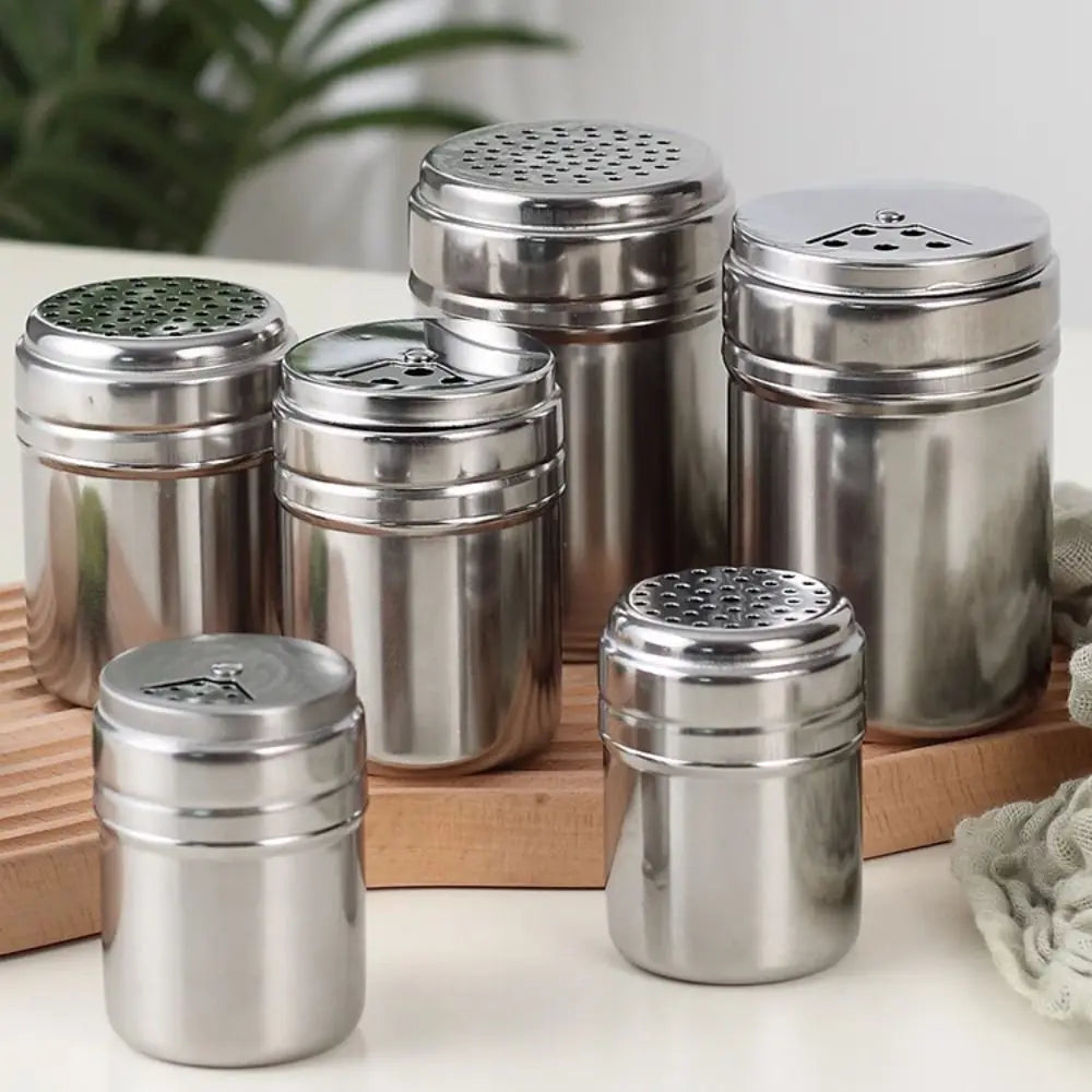 Stainless Steel Seasoning Shaker with Rotating Lid