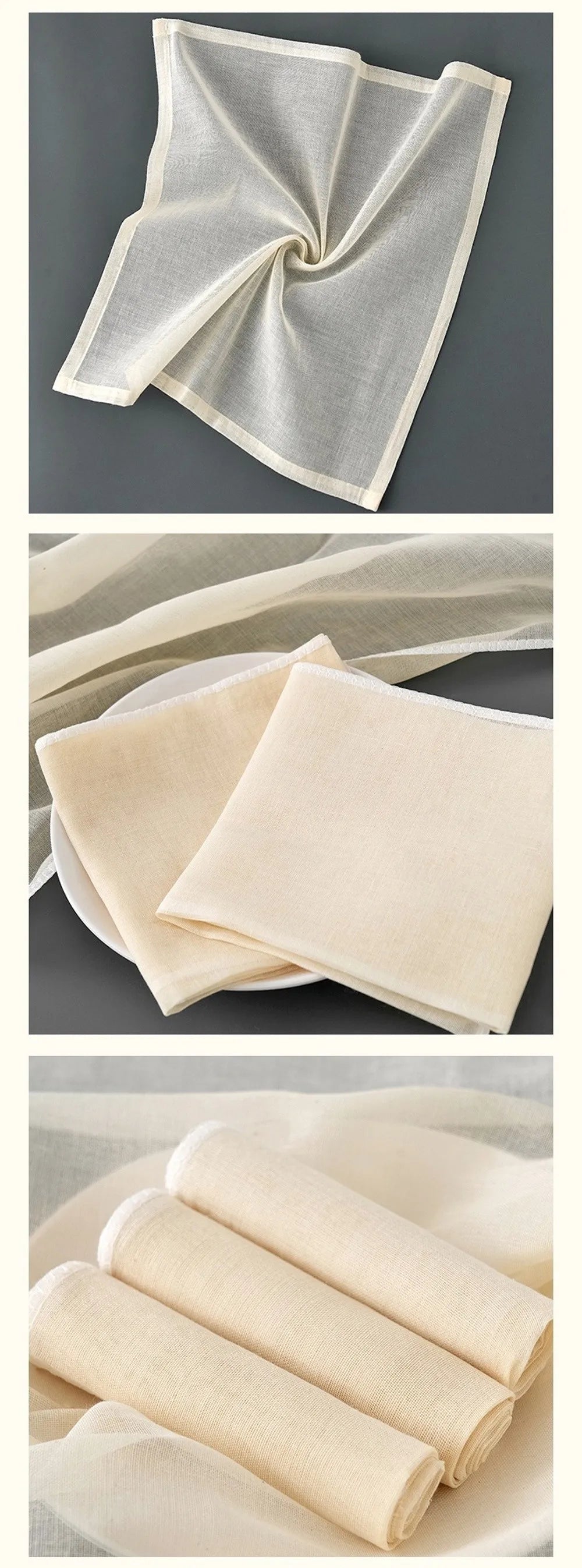 Cotton Cheesecloth, Reusable, 40cm or 50cm