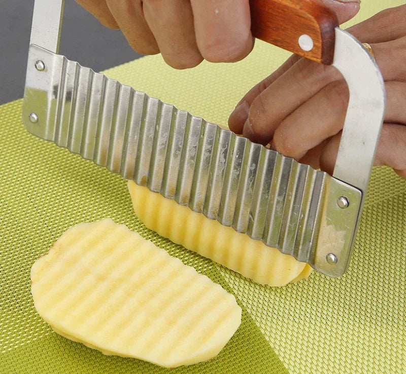 Stainless Steel Crinkle Cutter for Chips and Vegetables