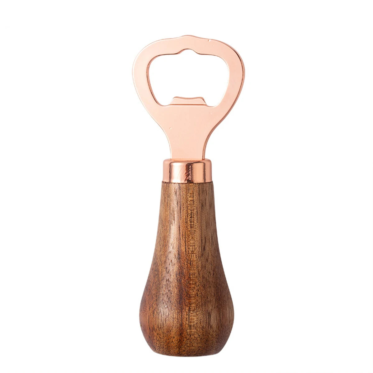 Acacia Wood Handle Bottle Opener, Stainless Steel
