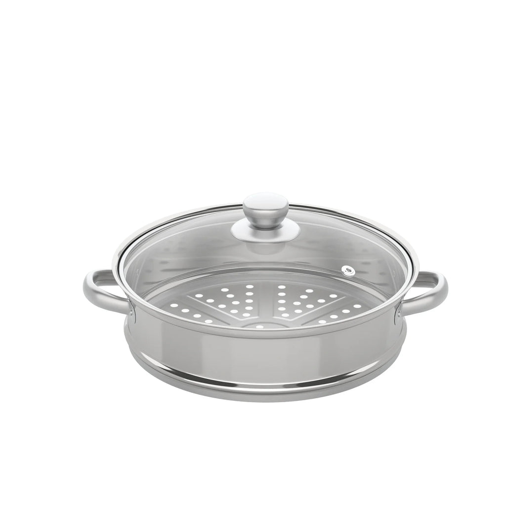 11 Inch 3-Tier Stainless Steel Food Steamer Pot with Lid