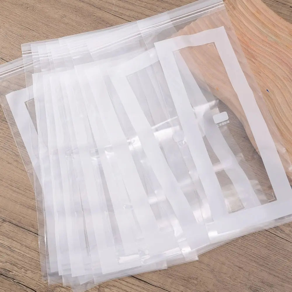15/50Pcs Reusable Food Sealing Bags Moisture-proof Thickened Fruits Vegetables Fresh-keep Bags Long Strip Leakproof
