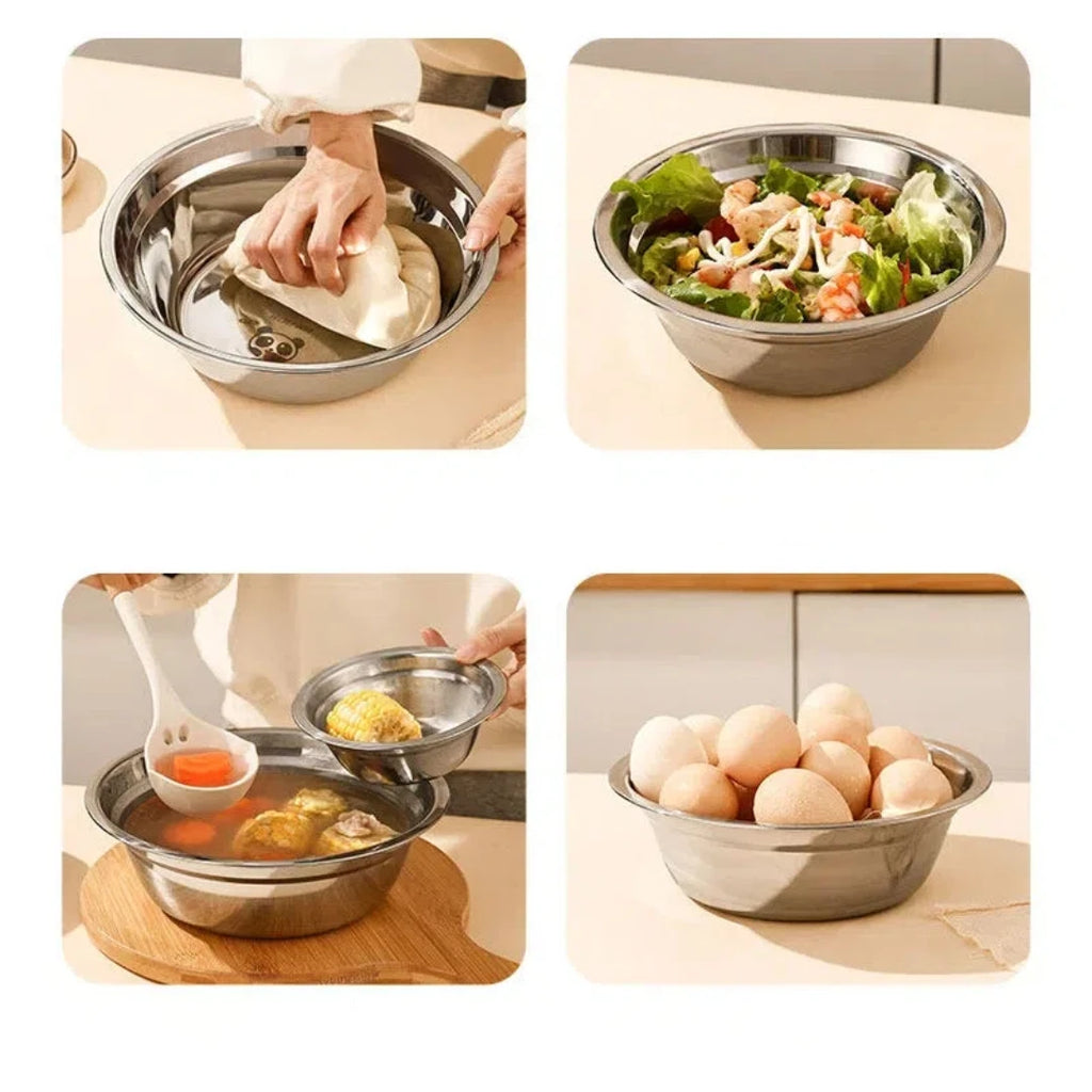 304 Stainless Steel Mixing Bowl, 14 to 26cm