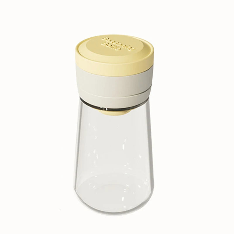 Salt Dispenser No Need Press Salt Tank Glass Sugar Bottle Shaker Canister Kitchen Seasoning Box Moisture-proof Salt Container