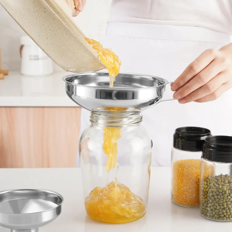 Stainless Steel Wide Mouth Funnel for Jars and Canning, Small or Big