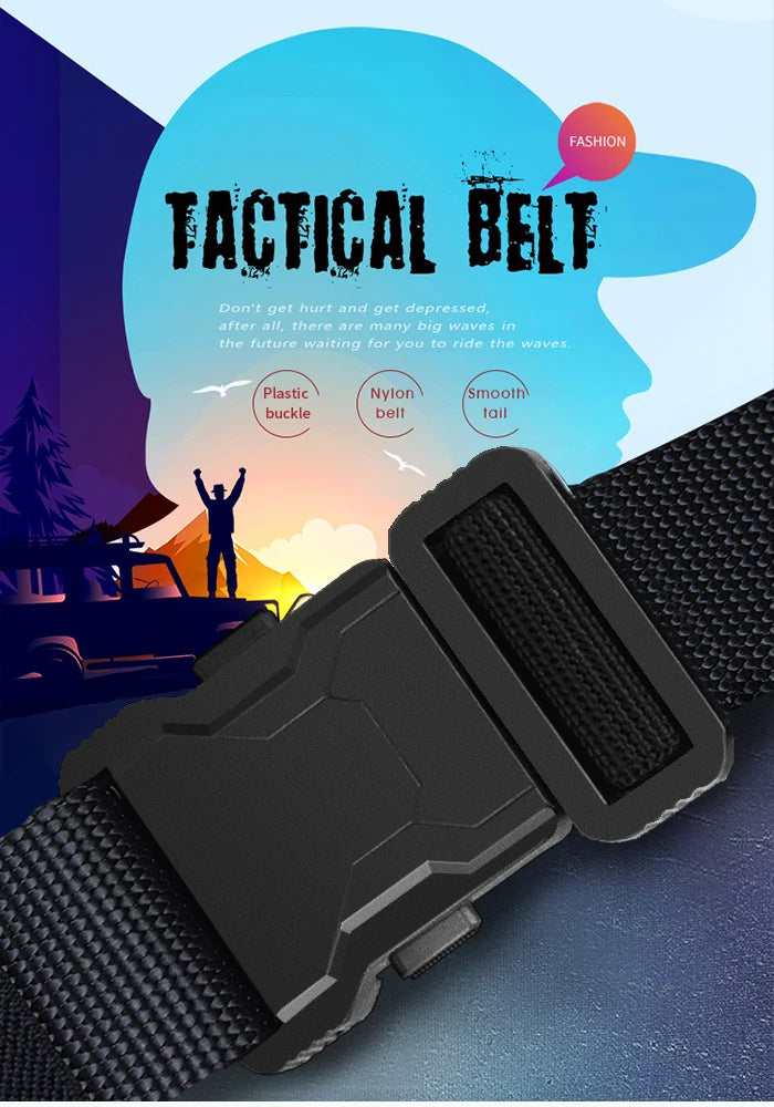 Nylon Web Belt with Quick-Release Buckle, 2 Pack