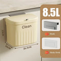 Wall-Mounted Kitchen Waste Bin with Lid, 8.5L or 12L