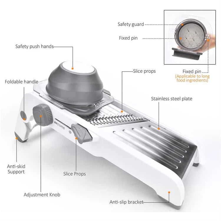 18-in-1 Adjustable Mandoline Vegetable Slicer and Julienne Cutter