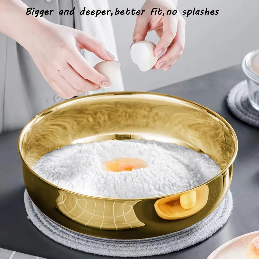 Gold Stainless Steel Mixing Bowl, 316 Grade