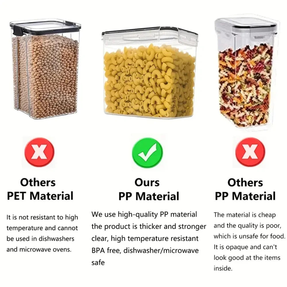 7-Piece Airtight Food Storage Container Set with Labels and Pen